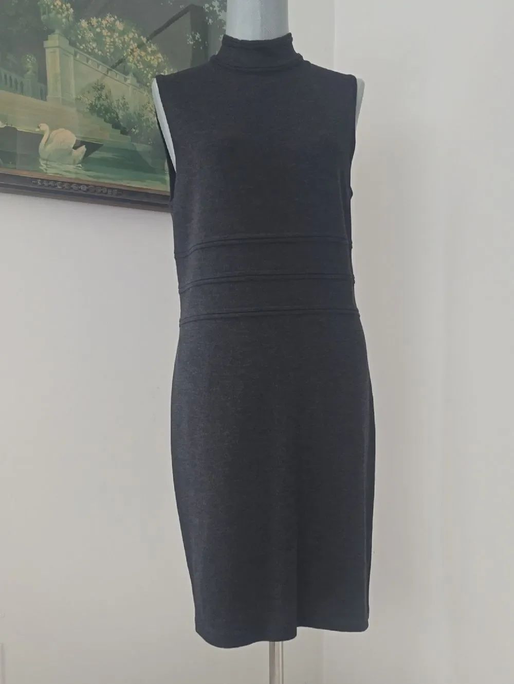St. John Collection | Sleeveless Mock Neck Sheath Dress